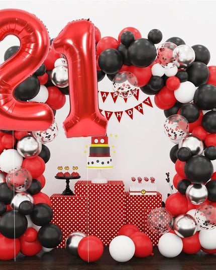 Balon din Folie Metalizata Figurina Cifra, Tema Aniversare 40 cm, Ambalaj Individual, Pai inclus, Umflare cu Aer sau Heliu,Cifra 1