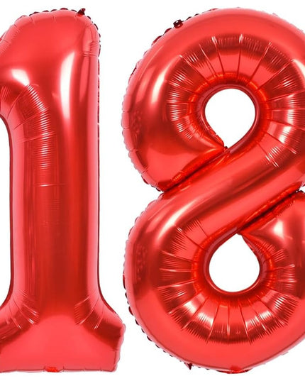 Balon din Folie Metalizata Figurina Cifra, Tema Aniversare 40 cm, Ambalaj Individual, Pai inclus, Umflare cu Aer sau Heliu,Cifra 1