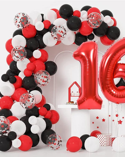 Balon din Folie Metalizata Figurina Cifra, Tema Aniversare 40 cm, Ambalaj Individual, Pai inclus, Umflare cu Aer sau Heliu,Cifra 1