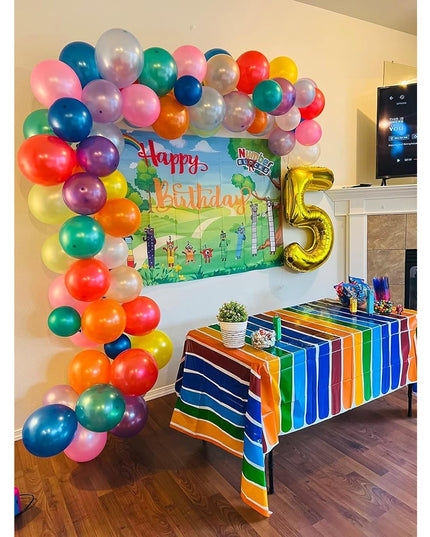 Balon din Folie Metalizata Figurina Cifra, Tema Aniversare 80 cm, Ambalaj Individual, Pai inclus, Umflare cu Aer sau Heliu,Cifra 5