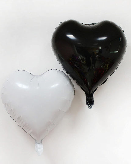 Balon din Folie Metalizata, Figurina Inimioara, Model Simplu, Tematica Iubire,Ambalaj Individual, Pai Inclus, Umflare cu Aer sau Heliu