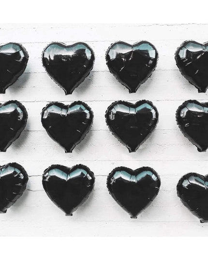 Balon din Folie Metalizata, Figurina Inimioara, Model Simplu, Tematica Iubire,Ambalaj Individual, Pai Inclus, Umflare cu Aer sau Heliu