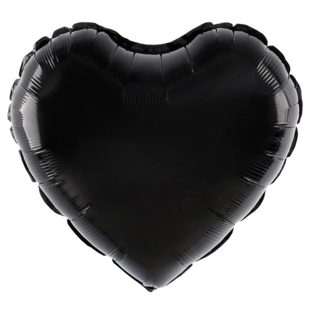 Balon din Folie Metalizata, Figurina Inimioara, Model Simplu, Tematica Iubire,Ambalaj Individual, Pai Inclus, Umflare cu Aer sau Heliu