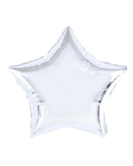 Balon din Folie Metalizata, Figurina Stea, Model Simplu, Tematica Aniversare,Ambalaj Individual, Pai Inclus, Umflare cu Aer sau Heliu