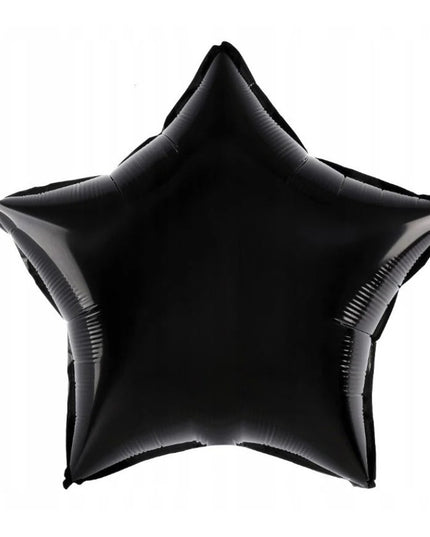 Balon din Folie Metalizata, Figurina Stea, Model Simplu, Tematica Aniversare,Ambalaj Individual, Pai Inclus, Umflare cu Aer sau Heliu