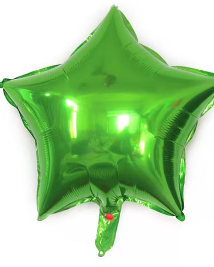 Balon din Folie Metalizata, Figurina Stea, Model Simplu, Tematica Aniversare, 40 cm, Ambalaj Individual, Pai Inclus, Umflare cu Aer sau Heliu