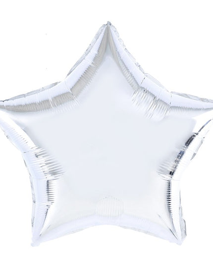 Balon din Folie Metalizata, Figurina Stea, Model Simplu, Tematica Aniversare,Ambalaj Individual, Pai Inclus, Umflare cu Aer sau Heliu