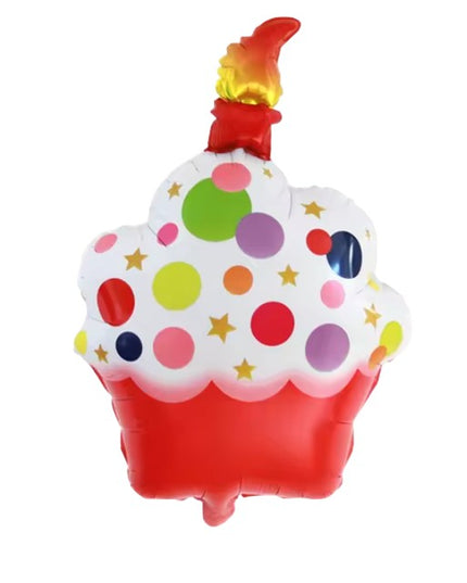 Balon din Folie Metalizata, Figurine Dulciuri, Model 2, Tematica Prajitura Aniversara,Ambalaj Individual, Pai Inclus, Umflare cu Aer sau Heliu