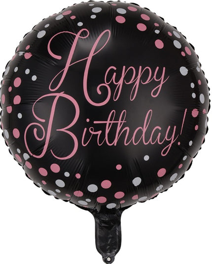 Balon din Folie Metalizata, Figurine, Model 2, Happy Birthday, Tematica Aniversare,Ambalaj Individual, Pai Inclus, Umflare cu Aer sau Heliu