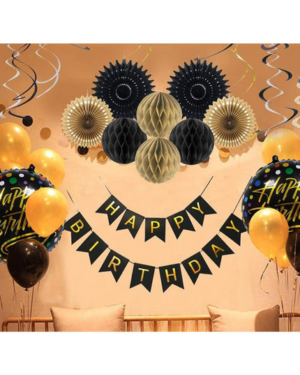 Balon din Folie Metalizata, Figurine, Model 3, Happy Birthday, Tematica Aniversare,Ambalaj Individual, Pai Inclus, Umflare cu Aer sau Heliu