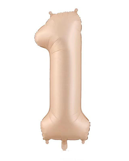 Balon din Folie Metalizata, Figurina Cifra, Model 1, Tema Aniversare 100 cm, Ambalaj Individual, Pai Inclus, Umflare cu Aer sau Heliu