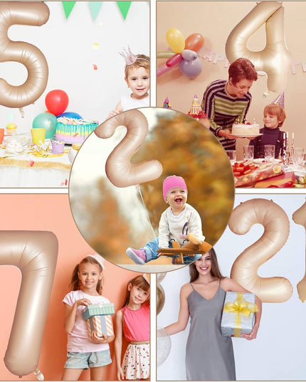 Balon din Folie Metalizata, Figurina Cifra, Model 2, Tema Aniversare 100 cm, Ambalaj Individual, Pai Inclus, Umflare cu Aer sau Heliu