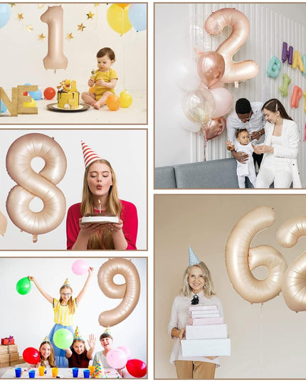 Balon din Folie Metalizata, Figurina Cifra, Model 2, Tema Aniversare 100 cm, Ambalaj Individual, Pai Inclus, Umflare cu Aer sau Heliu