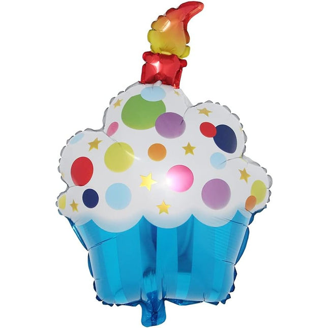 Balon din Folie Metalizata, Figurine Dulciuri, Model 1, Tematica Prajitura Aniversara,Ambalaj Individual, Pai Inclus, Umflare cu Aer sau Heliu