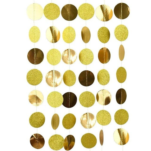 Banner cu Cerculete, Tip Franjuri,Rola de Ata Inclusa