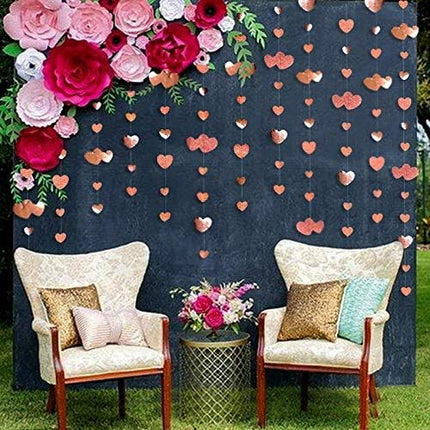 Banner cu Inimioare, Tip Franjuri,Rola de Ata Inclusa