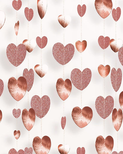 Banner cu Inimioare, Tip Franjuri,Rola de Ata Inclusa