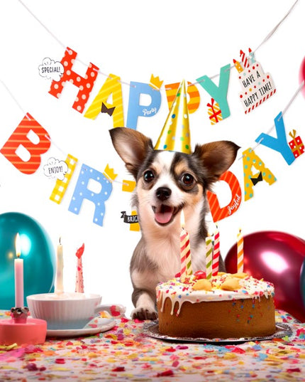 Banner Happy Birthday , Rola de Ata Inclusa, Tematica Aniversare