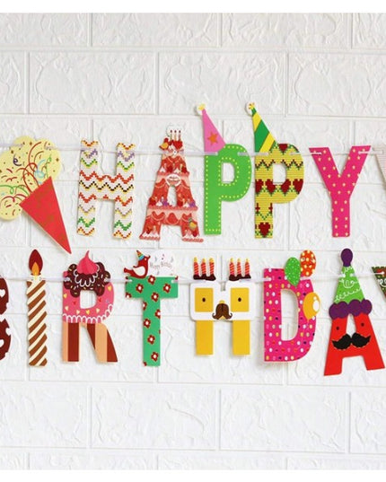 Banner Happy Birthday , Rola de Ata Inclusa, Tematica Candy