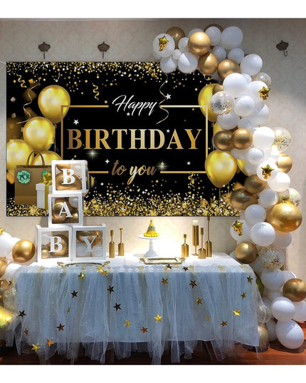 Banner Tip Fundal pentru Poze, din Panza, Model Happy Birthday to You,Sfoara , Prindere in 4 Colturi