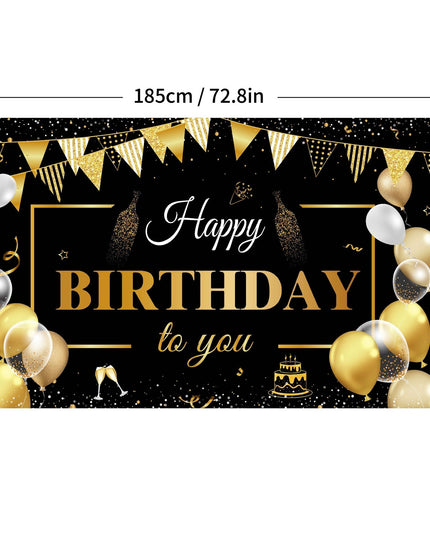 Banner Tip Fundal pentru Poze, din Panza, Model Happy Birthday to You,Sfoara , Prindere in 4 Colturi