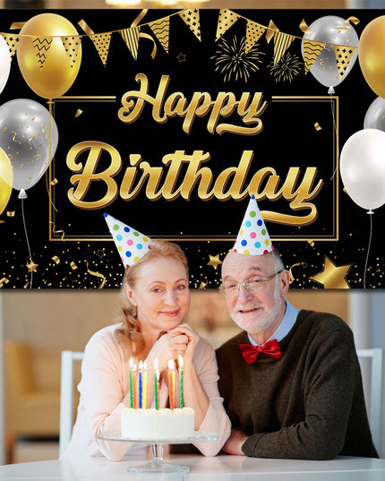 Banner Tip Fundal pentru Poze, din Panza, Model Happy Birthday to You,Sfoara , Prindere in 4 Colturi