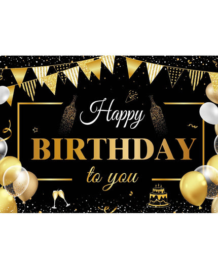 Banner Tip Fundal pentru Poze, din Panza, Model Happy Birthday to You,Sfoara , Prindere in 4 Colturi