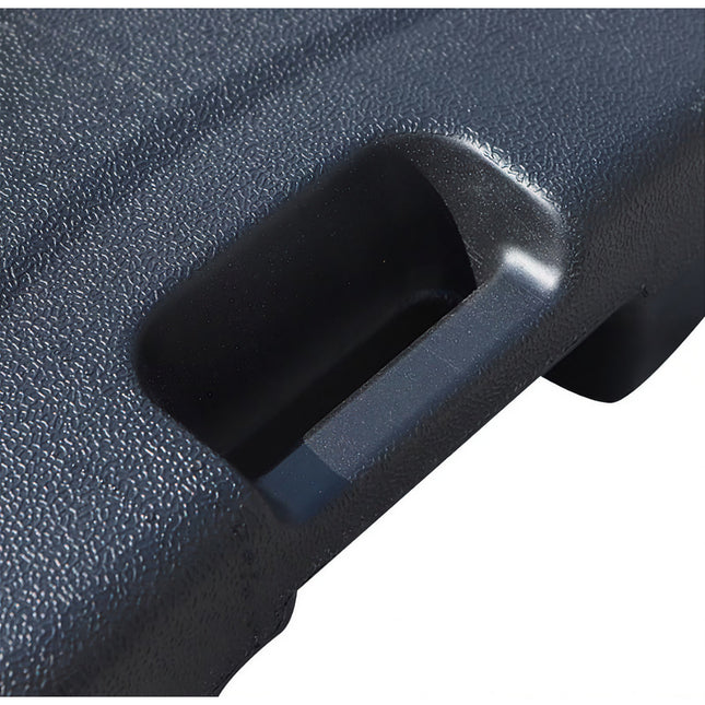 Baza umbrela din plastic, patrata, 22 litri, neagra