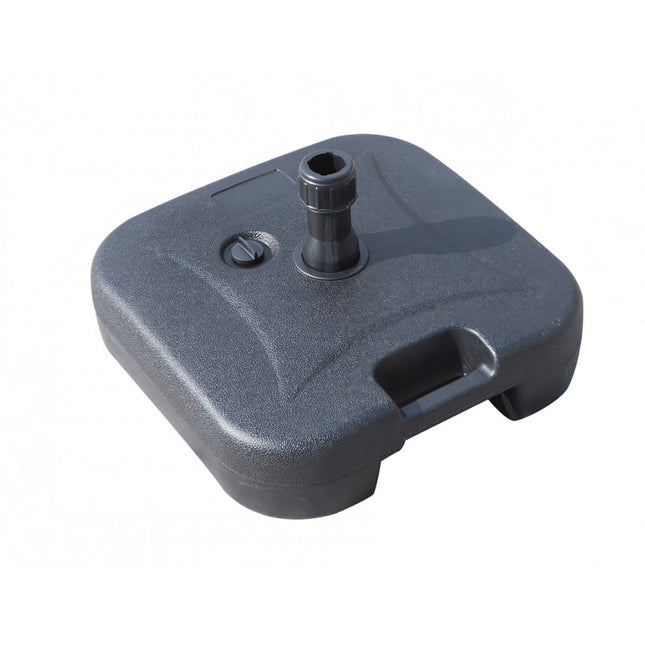 Baza umbrela din plastic, patrata, 22 litri, neagra