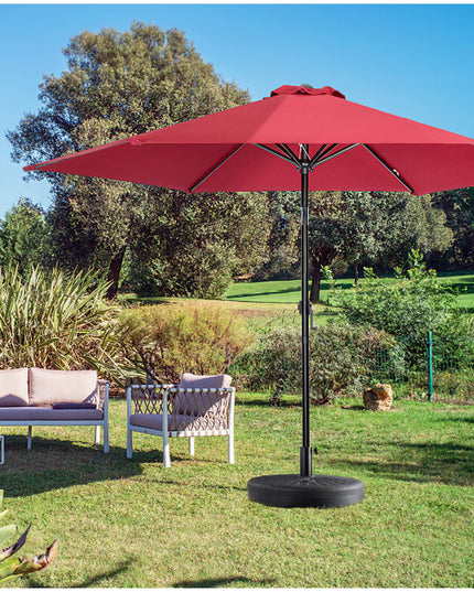 Baza umbrela din plastic rotunda, 22 litri, neagra