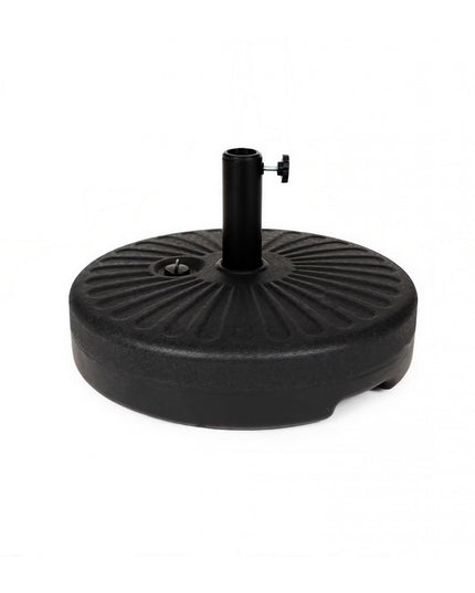 Baza umbrela din plastic rotunda, 22 litri, neagra