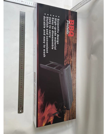 Gratar Portabil, Confectionat din Metal, pentru Picnic, Gradina, Terasa, Camping, Dimensiuni Reduse