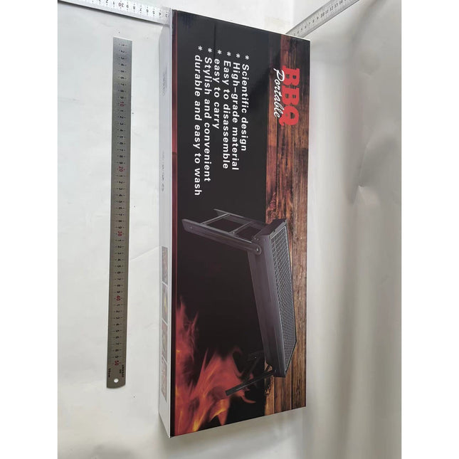 Gratar Portabil, Confectionat din Metal, pentru Picnic, Gradina, Terasa, Camping, Dimensiuni Reduse