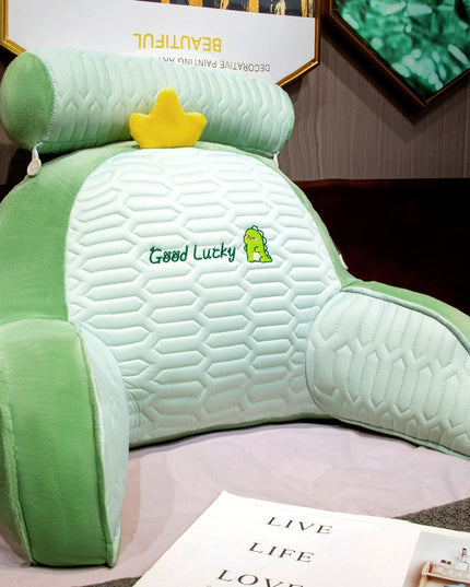 Perna Multifunctionala, Spatar pentru Pat, Protectie Lombara, Marime Medie,din Latex, Model Dinozaur