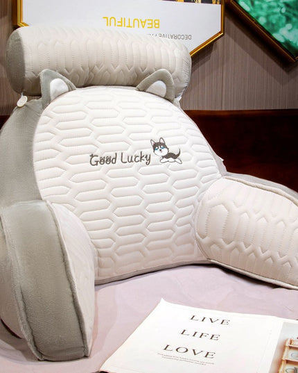 Perna Multifunctionala, Spatar pentru Pat, Protectie Lombara, Marime Medie,din Latex, Model Catelus