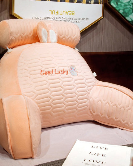 Perna Multifunctionala, Spatar pentru Pat, Protectie Lombara, Marime Medie,din Latex, Model Iepure