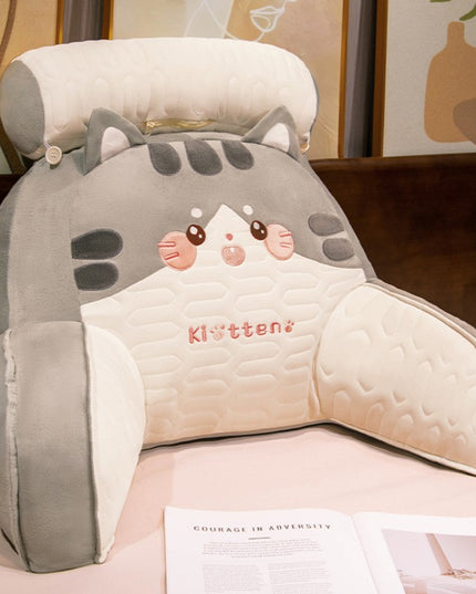 Perna Multifunctionala, Spatar pentru Pat, Protectie Lombara, Marime Medie,din Latex, Model Pisicuta