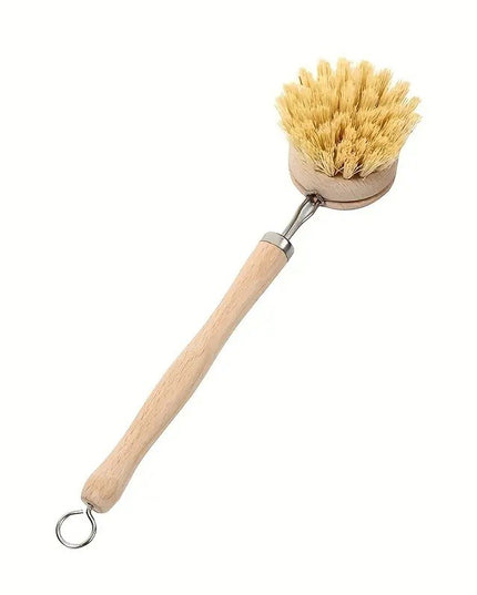 Perie de Curatat Vase si Alimente, din Lemn de Fag cu Coada,Perie din Sisal