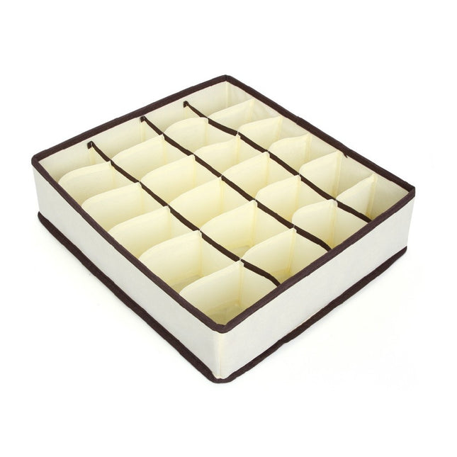 De Depozitare, Pentru Lenjerie, Sosete Si Sutiene, Material Textil, 24 Compartimente,Culoare