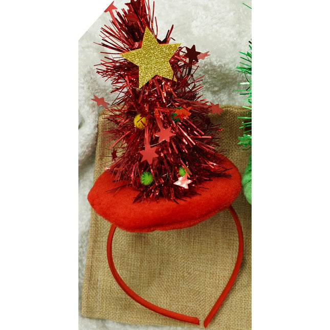 Bentita/cerc brad de Craciun, culoare rosie, marime standard