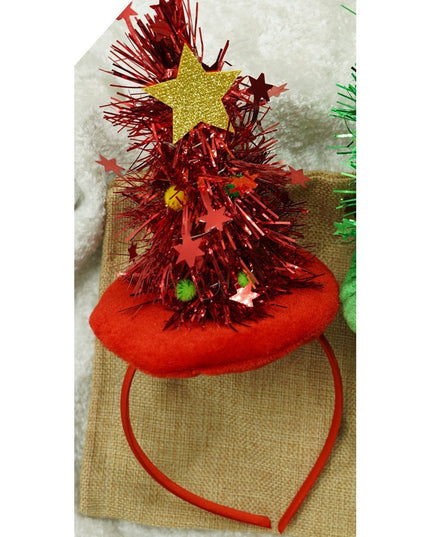 Bentita/cerc brad de Craciun, culoare rosie, marime standard