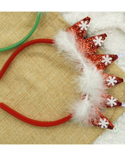 Bentita/cerc de Craciun, culoare rosie, marime standard