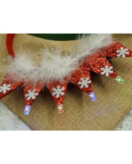 Bentita/cerc de Craciun, culoare rosie, marime standard