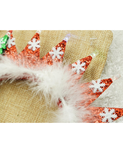 Bentita/cerc de Craciun, culoare rosie, marime standard