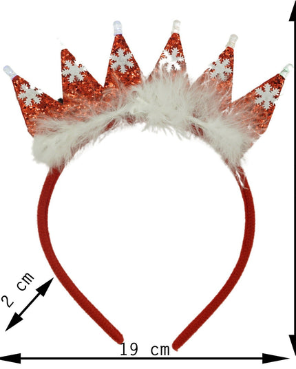 Bentita/cerc de Craciun, culoare rosie, marime standard