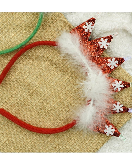 Bentita/cerc de Craciun, culoare rosie, marime standard