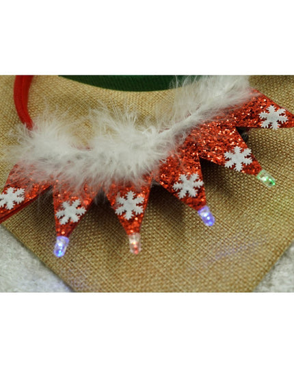 Bentita/cerc de Craciun, culoare rosie, marime standard