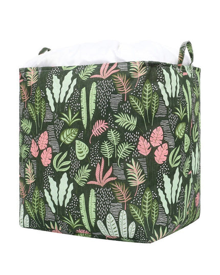 de Depozitare Pliabila, Impermeabila, cu Snur, Capacitate 100 L, cu Manere,Model Frunze