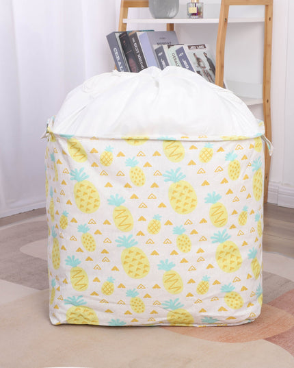 de Depozitare Pliabila, Impermeabila, cu Snur, Capacitate 100 L, cu Manere,Model Ananas