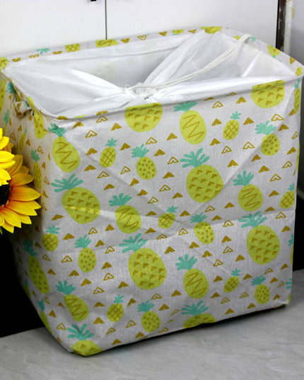 de Depozitare Pliabila, Impermeabila, cu Snur, Capacitate 100 L, cu Manere,Model Ananas